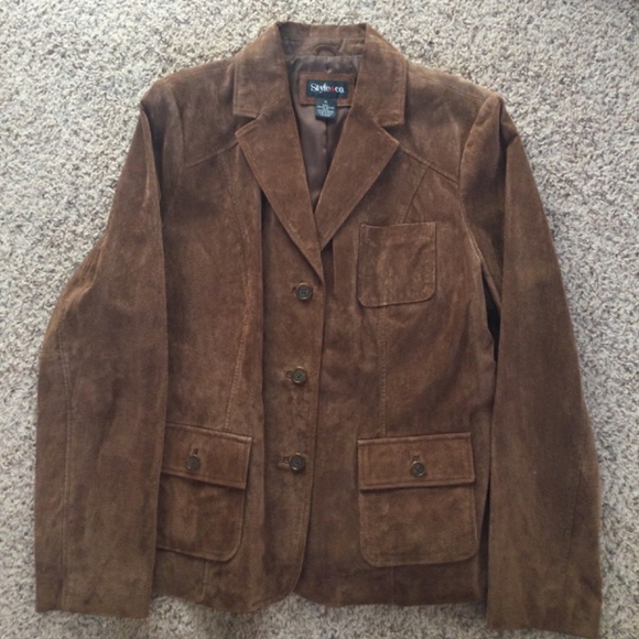 Style&CO. GENUINE LEATHER CARAMEL BLAZER From Macy’s - Picture 16 of 17